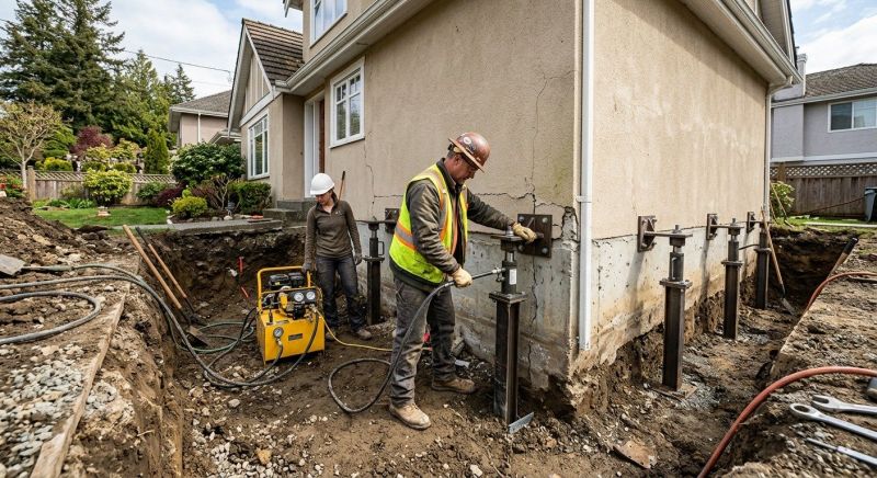 Sinking Foundation Repair in Half Moon Bay, CA